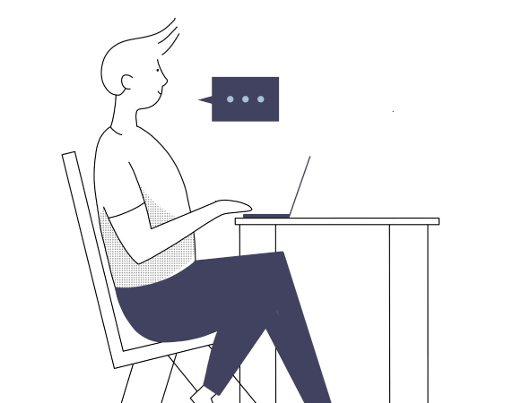 support person on a laptop